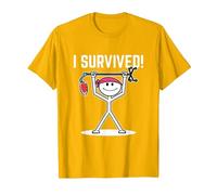I Survived Cancer Survivor T-Shirt, Men, Golden Yellow, Small