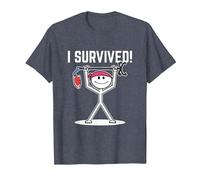 I Survived Cancer Survivor T-Shirt, Men, Heather Blue, XX-Large