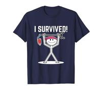 I Survived Cancer Survivor T-Shirt, Men, Navy Blue, Medium