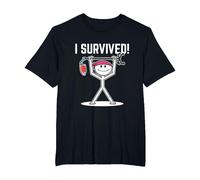 I Survived Cancer Survivor T-Shirt, Men's Big and Tall, Black, 5X Tall