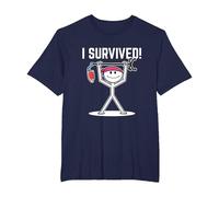 I Survived Cancer Survivor T-Shirt, Men's Big and Tall, Navy Blue, 2X Tall