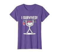 I Survived Cancer Survivor T-Shirt, Women, Purple Heather, X-Small