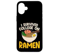 I Survived College On Ramen - Ramen Noodle Lover Gifts Case for iPhone 16 Plus
