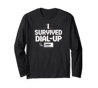 I Survived Dial-Up Internet 80s 90s Kids Gen X Long Sleeve T-Shirt