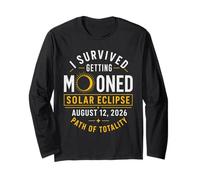 I Survived Getting Mooned Solar Eclipse August 12 2026 Long Sleeve T-Shirt