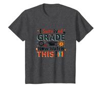 I Survived Grade 2 Now Watch This Graduation Celebration T-Shirt, Kids, Dark Heather Grey, 12 Years