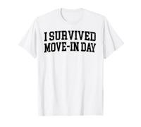 I Survived Move in Day College Uni Chaos Dark Graphic T-Shirt