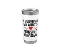 I Survived My Aunt's Nursing Degree School Graduation Stainless Steel Insulated Tumbler