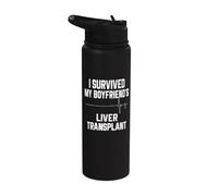 I Survived My Boyfriend's Liver Transplant Stainless Steel Insulated Water Bottle