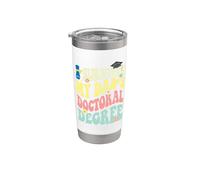 i Survived My Dad's Doctoral Degree Doctorate Groovy Stainless Steel Insulated Tumbler