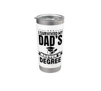 I Survived My Dad's Masters Degree Funny MBA Stainless Steel Insulated Tumbler