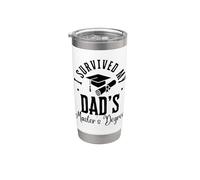 I Survived My Dad's Masters Degree Funny MBA Stainless Steel Insulated Tumbler