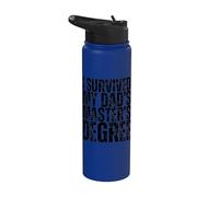 I Survived My Dad's Masters Degree Funny MBA Stainless Steel Insulated Water Bottle