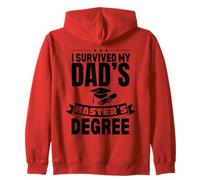 I Survived My Dad's Masters Degree Funny MBA Zip Hoodie