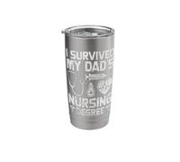 I Survived My Dad's Nursing Degree Nursing RN LPN CNA Stainless Steel Insulated Tumbler