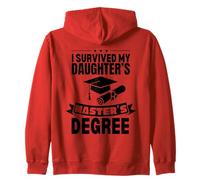I Survived My Daughter's Masters Degree Funny MBA Zip Hoodie