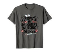 I Survived My Daughter's Nursing Degree Graduation Nurse Mom T-Shirt
