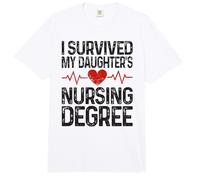 I Survived My Daughter's Nursing Degree School Graduation Comfort Colors Adult Heavyweight T-Shirt