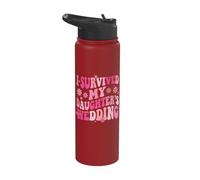 I Survived My Daughter's Wedding Stainless Steel Insulated Water Bottle