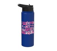 I Survived My Daughter's Wedding Stainless Steel Insulated Water Bottle