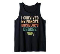 I Survived My fiance's Bachelor's Degree Funny Graduation Tank Top