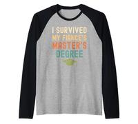 I Survived My fiance's Master's Degree Graduation Gifts Raglan Baseball Tee
