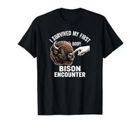 I Survived My First Bison Encounter Boop Funny T-Shirt