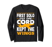 I Survived My First Solo Flight Aviation Long Sleeve T-Shirt