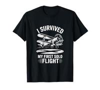 I Survived My First Solo Flight Aviation T-Shirt