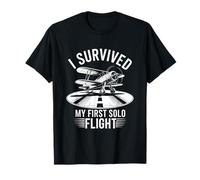 I Survived My First Solo Flight Aviation T-Shirt