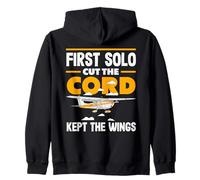 I Survived My First Solo Flight Aviation Zip Hoodie
