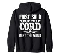 I Survived My First Solo Flight Aviation Zip Hoodie