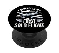 I Survived My First Solo Flight PopSockets Adhesive PopGrip