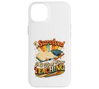 I Survived My First Year Teaching Groovy Retro Teacher Life Case for iPhone 14 Plus