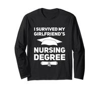 I Survived My Girlfriend's Nursing School Graduation Degree Long Sleeve T-Shirt