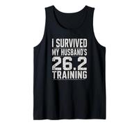 I Survived My Husband’s Training Funny Marathon Tank Top