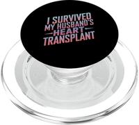 I Survived My Husband's Heart Transplant Spouse Caregiver PopSockets PopGrip for MagSafe
