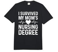 I Survived My Mom's Nursing Degree School Graduation Nursing Comfort Colors Adult Heavyweight T-Shirt