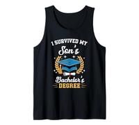 I Survived My Son's Bachelor's Degree Funny Graduation Tank Top