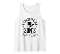 I Survived My Son's Masters Degree Funny MBA Tank Top