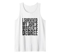 I Survived My Son's Masters Degree Funny MBA Tank Top