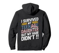 I Survived My Teenage Daughter Funny Mom & Dad Gift Pullover Hoodie