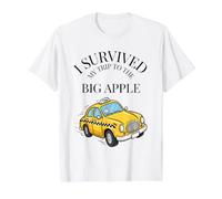 I Survived My Trip to Big Apple in A Big Apple City Taxi Value Graphic T-Shirt