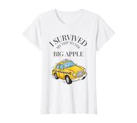 I Survived My Trip to Big Apple in A Big Apple City Taxi Value Graphic T-Shirt