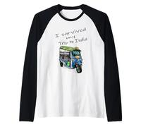 I Survived My Trip to India Raglan Baseball Tee
