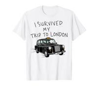 I Survived My Trip to London British Hackney Carriage Value Graphic T-Shirt, Men, White, XL