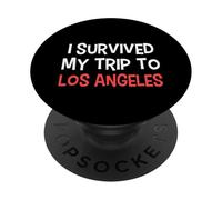 I Survived My Trip To LOS ANGELES T-Shirt Simple City PopSockets Adhesive PopGrip