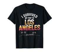 I Survived My Trip to Los Angeles T-Shirt Simple City T-Shirt