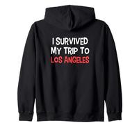 I Survived My Trip To LOS ANGELES T-Shirt Simple City Zip Hoodie