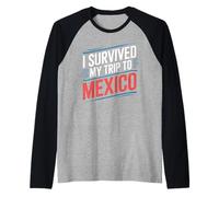 I Survived My Trip to Mexico T-Shirt Simple City Mexico Raglan Baseball Tee
